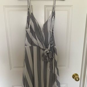 Striped white dress